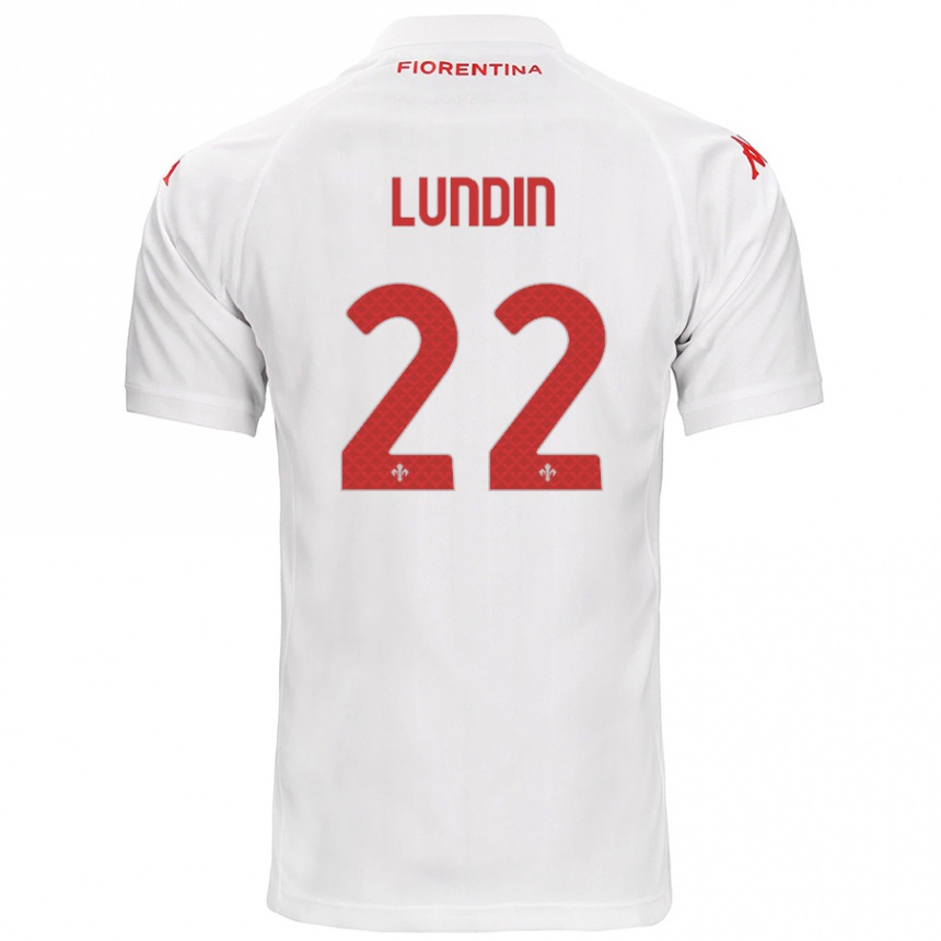 Niño Fútbol Camiseta Karin Lundin #22 Blanco 2ª Equipación 2024/25