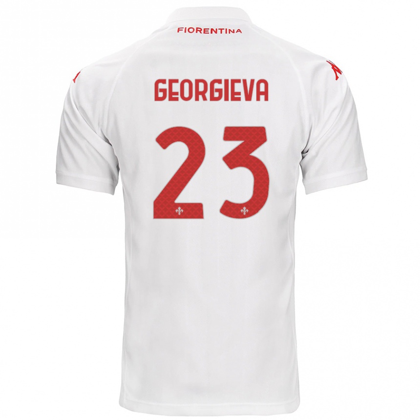 Niño Fútbol Camiseta Marina Georgieva #23 Blanco 2ª Equipación 2024/25