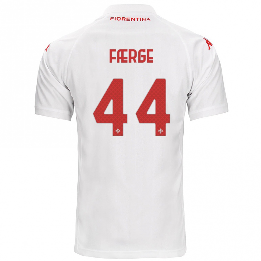 Niño Fútbol Camiseta Emma Færge #44 Blanco 2ª Equipación 2024/25