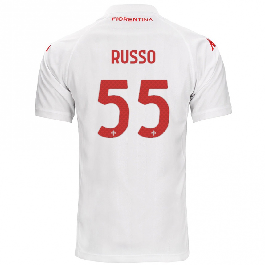 Niño Fútbol Camiseta Federica Russo #55 Blanco 2ª Equipación 2024/25