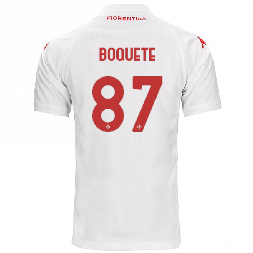 Niño Fútbol Camiseta Verónica Boquete #87 Blanco 2ª Equipación 2024/25