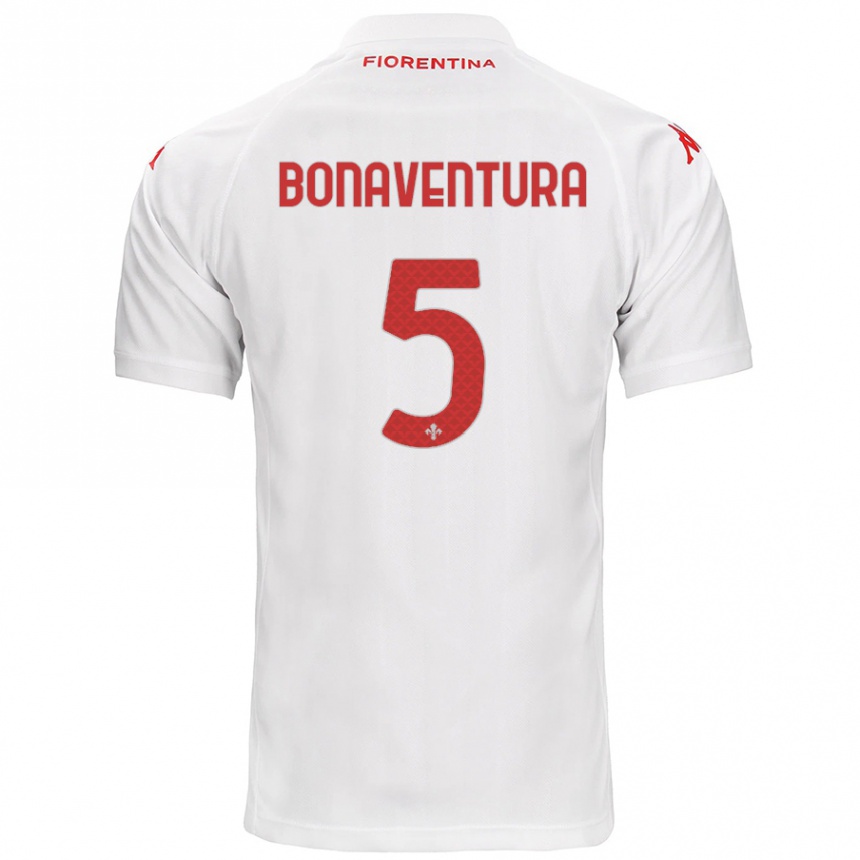 Niño Fútbol Camiseta Giacomo Bonaventura #5 Blanco 2ª Equipación 2024/25