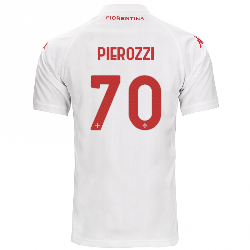 Niño Fútbol Camiseta Niccolò Pierozzi #70 Blanco 2ª Equipación 2024/25