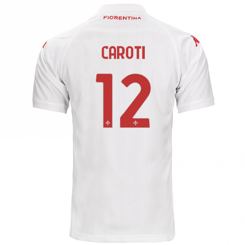 Niño Fútbol Camiseta Filippo Caroti #12 Blanco 2ª Equipación 2024/25