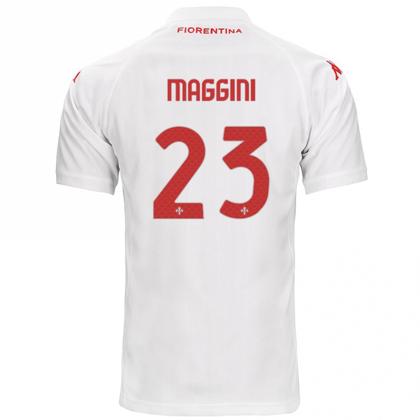 Niño Fútbol Camiseta Filippo Maggini #23 Blanco 2ª Equipación 2024/25