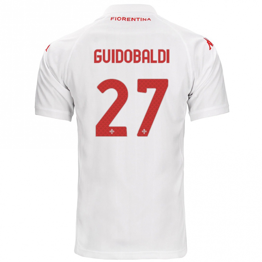 Niño Fútbol Camiseta Filippo Guidobaldi #27 Blanco 2ª Equipación 2024/25