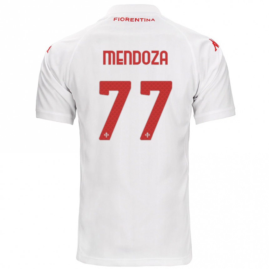 Niño Fútbol Camiseta William Mendoza #77 Blanco 2ª Equipación 2024/25