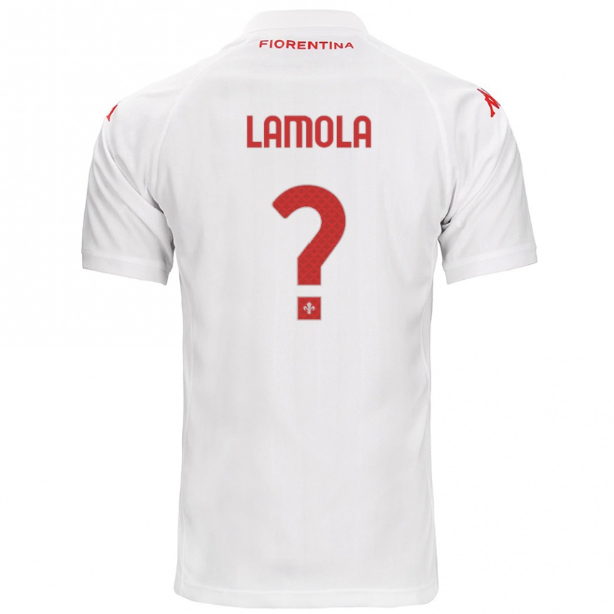 Niño Fútbol Camiseta Lorenzo Lamola #0 Blanco 2ª Equipación 2024/25