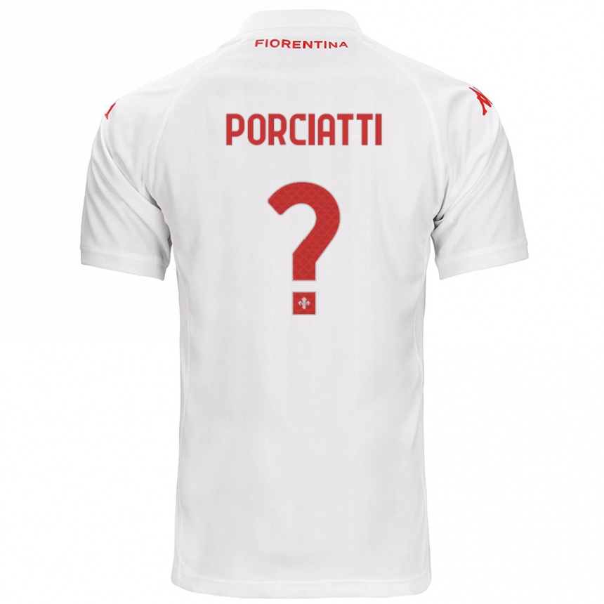 Niño Fútbol Camiseta Filippo Porciatti #0 Blanco 2ª Equipación 2024/25