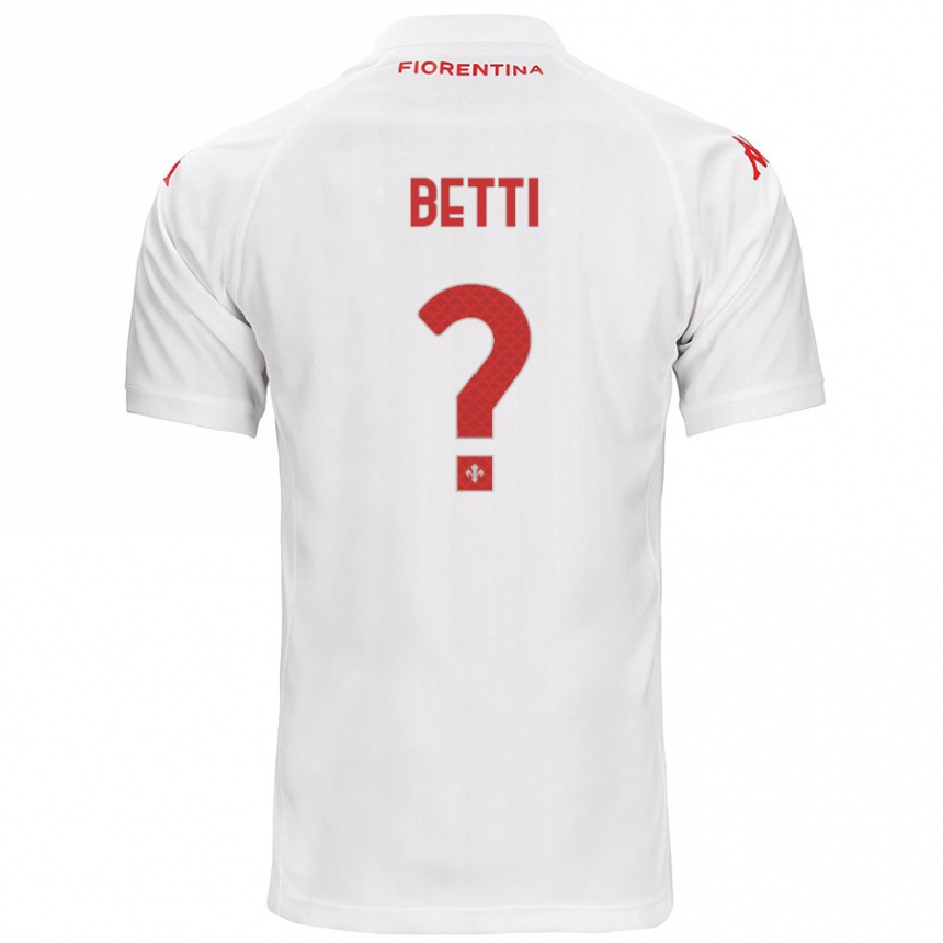 Niño Fútbol Camiseta Tiziano Betti #0 Blanco 2ª Equipación 2024/25