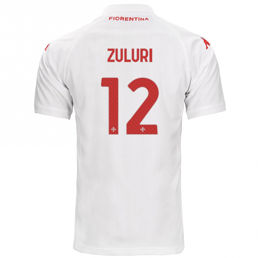 Niño Fútbol Camiseta Athena Zuluri #12 Blanco 2ª Equipación 2024/25