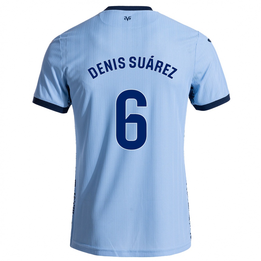 Niño Fútbol Camiseta Denis Suárez #6 Azul Cielo 2ª Equipación 2024/25