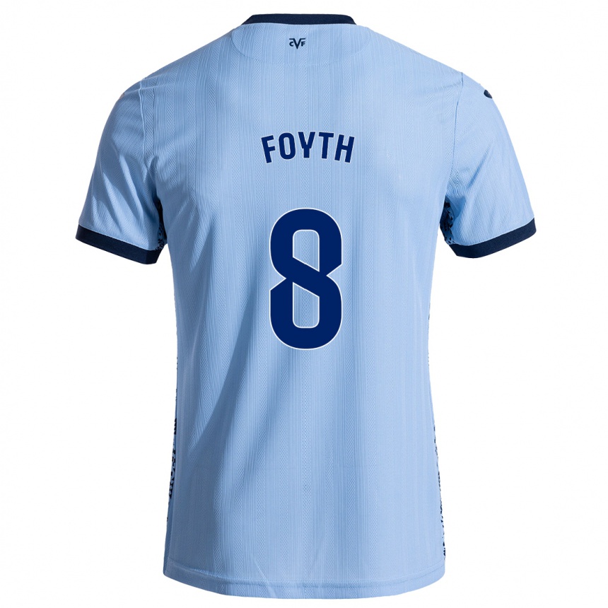 Niño Fútbol Camiseta Juan Foyth #8 Azul Cielo 2ª Equipación 2024/25