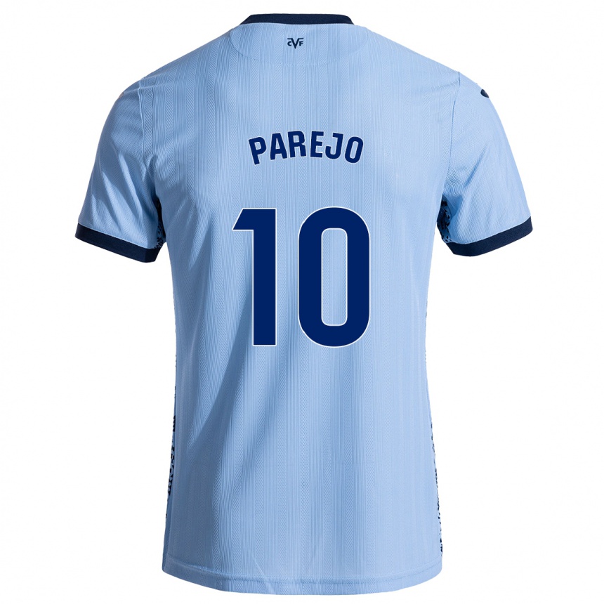 Niño Fútbol Camiseta Dani Parejo #10 Azul Cielo 2ª Equipación 2024/25