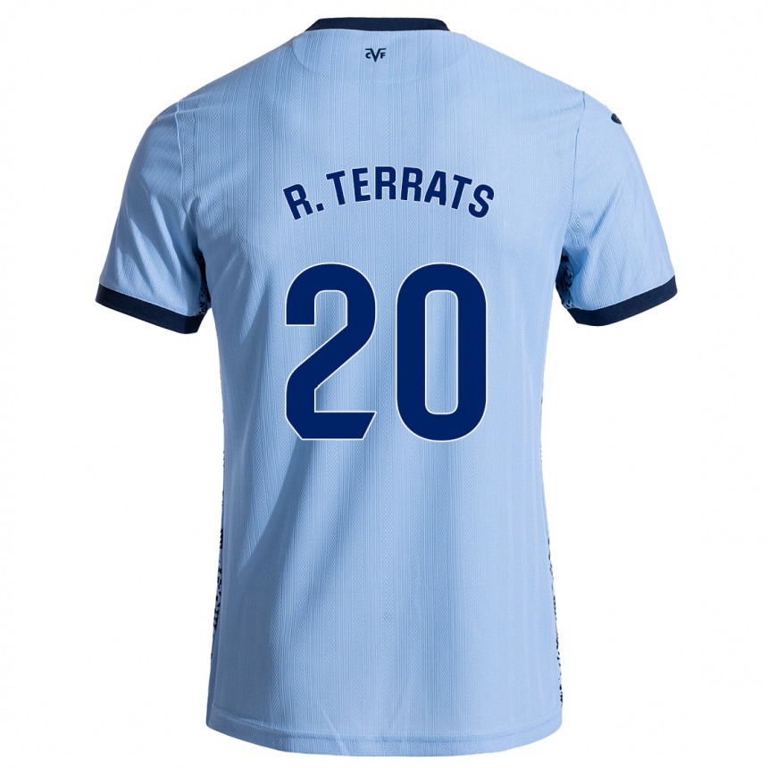 Niño Fútbol Camiseta Ramón Terrats #20 Azul Cielo 2ª Equipación 2024/25