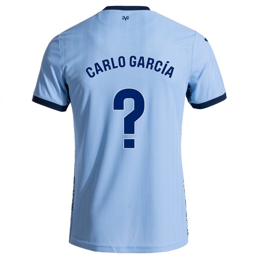 Niño Fútbol Camiseta Carlo García #0 Azul Cielo 2ª Equipación 2024/25