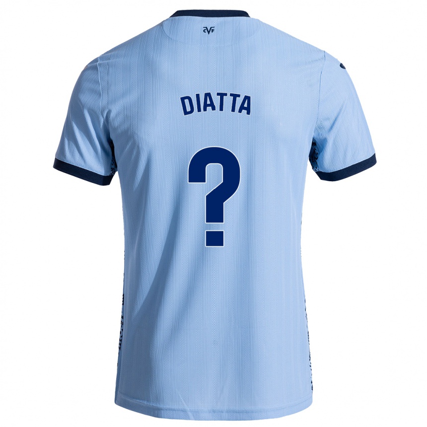 Niño Fútbol Camiseta Alassane Diatta #0 Azul Cielo 2ª Equipación 2024/25