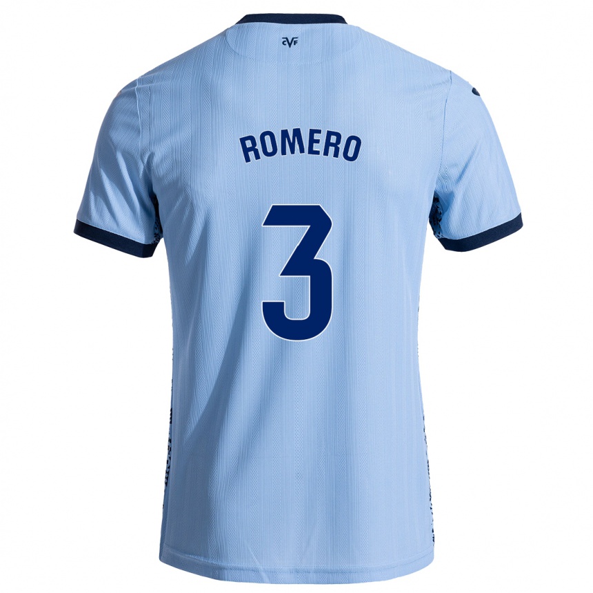 Niño Fútbol Camiseta Cristo Romero #3 Azul Cielo 2ª Equipación 2024/25