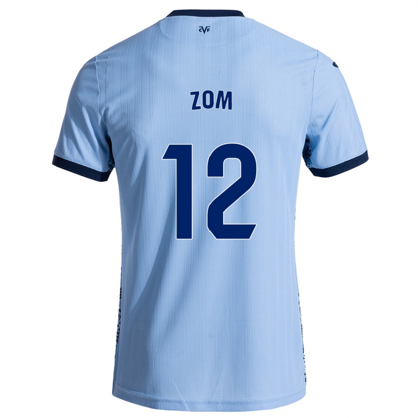 Niño Fútbol Camiseta Ludo Zom #12 Azul Cielo 2ª Equipación 2024/25