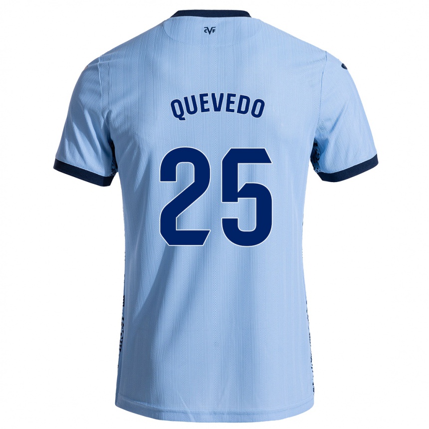 Niño Fútbol Camiseta Alex Quevedo #25 Azul Cielo 2ª Equipación 2024/25