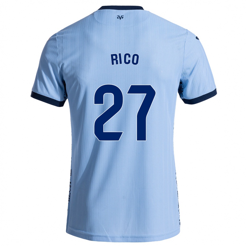 Niño Fútbol Camiseta Vera Rico #27 Azul Cielo 2ª Equipación 2024/25