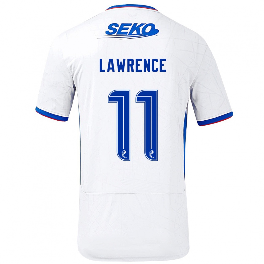 Niño Fútbol Camiseta Tom Lawrence #11 Blanco Azul 2ª Equipación 2024/25