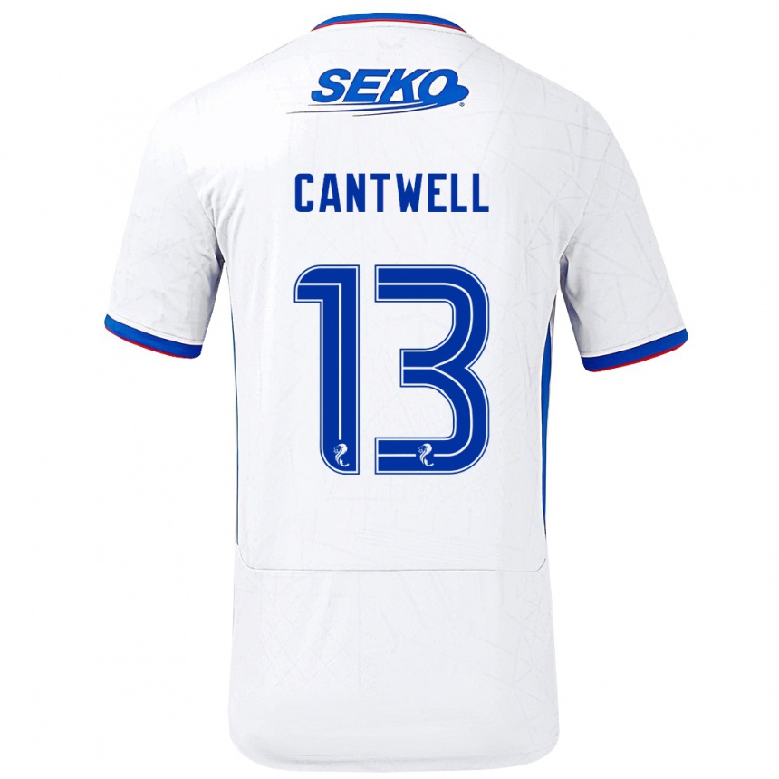 Niño Fútbol Camiseta Todd Cantwell #13 Blanco Azul 2ª Equipación 2024/25