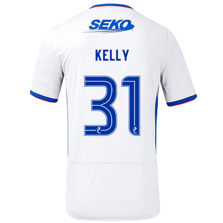 Niño Fútbol Camiseta Liam Kelly #31 Blanco Azul 2ª Equipación 2024/25