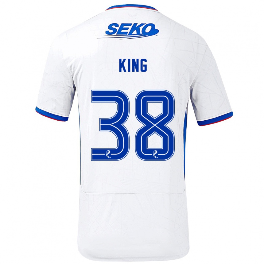 Niño Fútbol Camiseta Leon King #38 Blanco Azul 2ª Equipación 2024/25