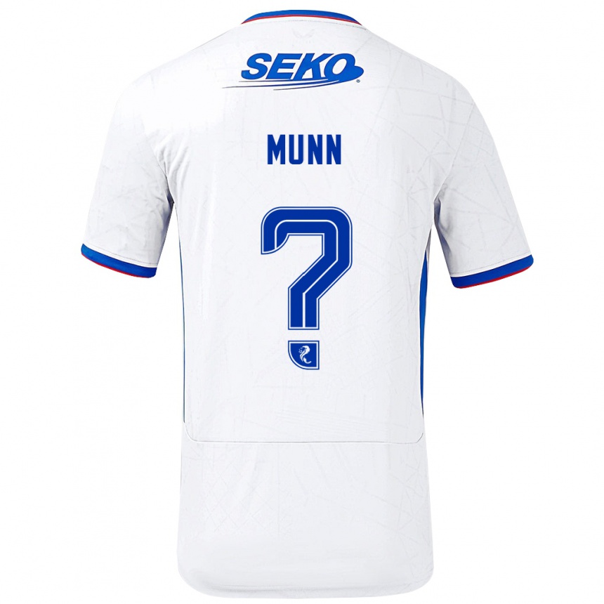 Niño Fútbol Camiseta Mason Munn #0 Blanco Azul 2ª Equipación 2024/25