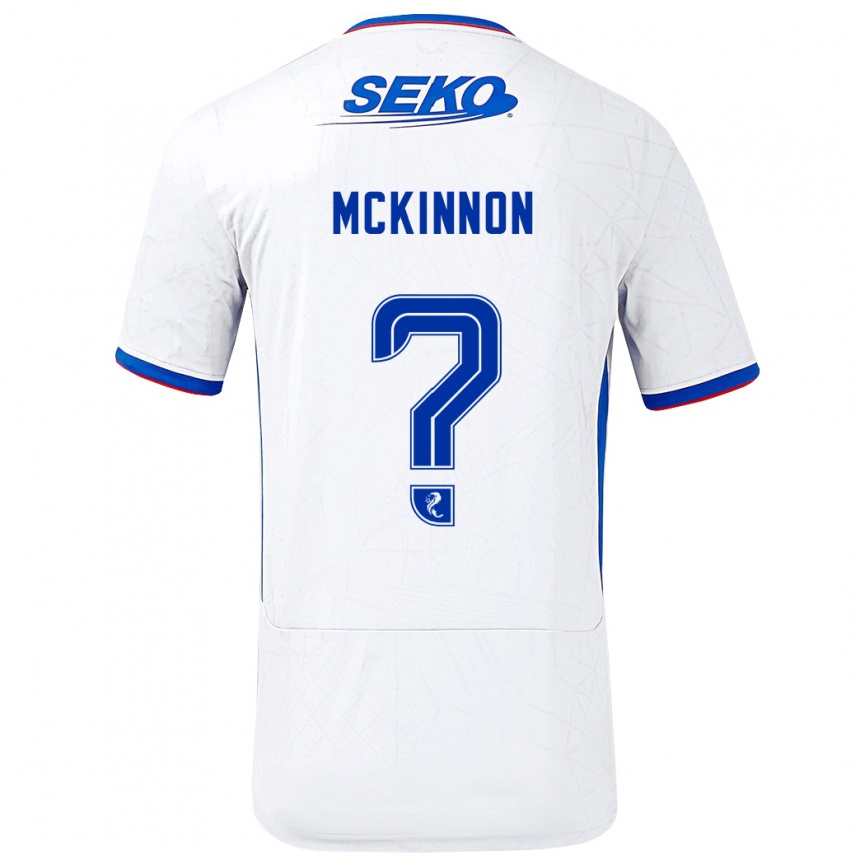 Niño Fútbol Camiseta Cole Mckinnon #0 Blanco Azul 2ª Equipación 2024/25