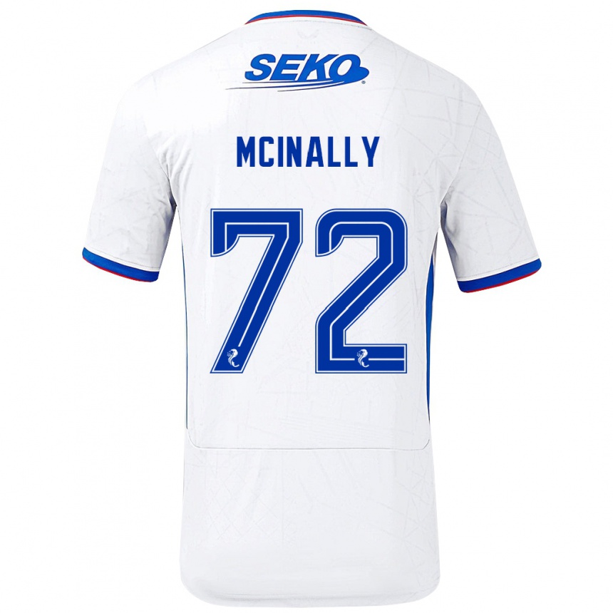 Niño Fútbol Camiseta Darren Mcinally #72 Blanco Azul 2ª Equipación 2024/25