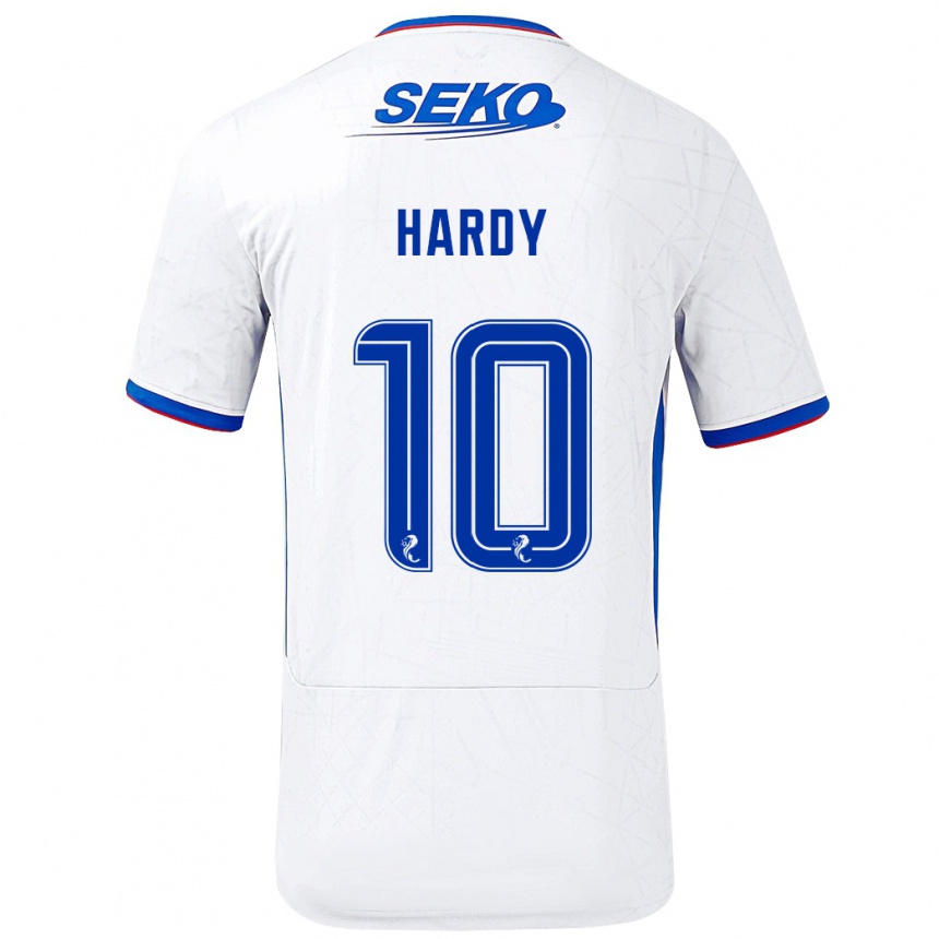 Niño Fútbol Camiseta Rio Hardy #10 Blanco Azul 2ª Equipación 2024/25