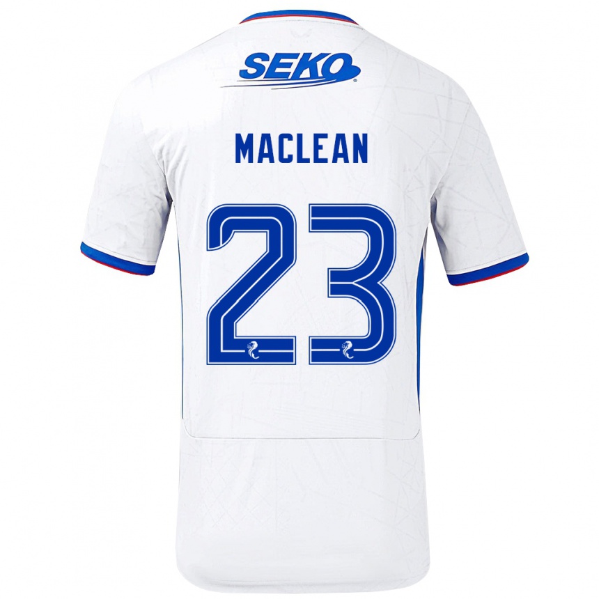 Niño Fútbol Camiseta Kirsty Maclean #23 Blanco Azul 2ª Equipación 2024/25