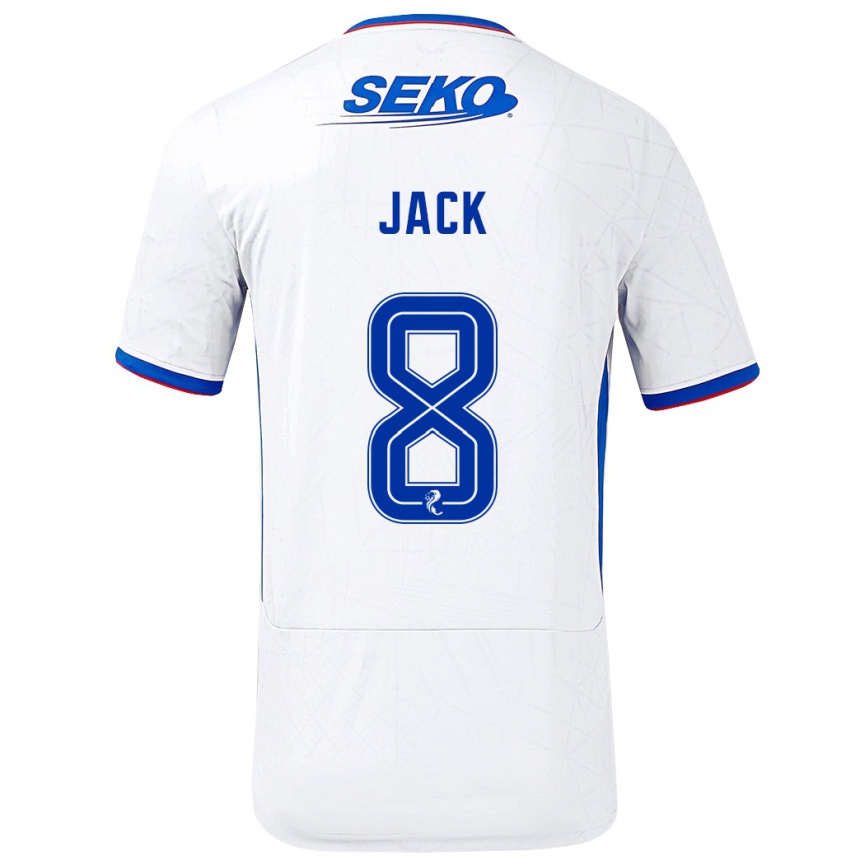 Niño Fútbol Camiseta Ryan Jack #8 Blanco Azul 2ª Equipación 2024/25