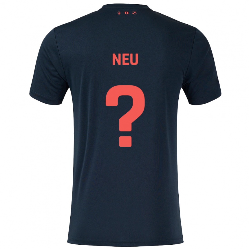 Niño Fútbol Camiseta Luca Neu #0 Negro Rojo 2ª Equipación 2024/25