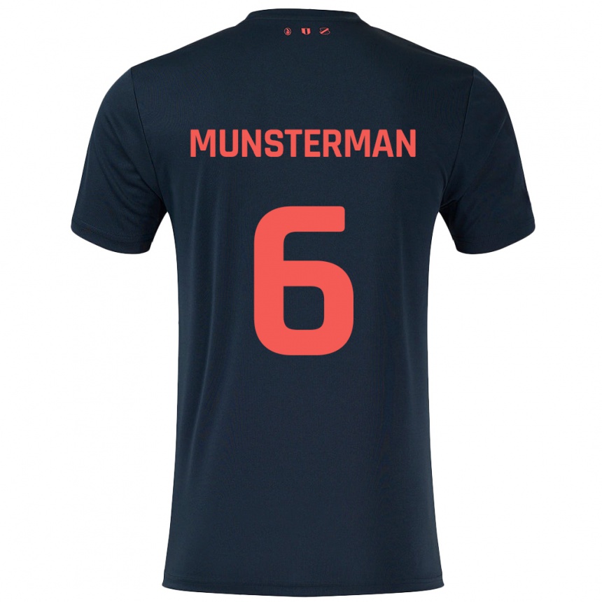 Niño Fútbol Camiseta Marthe Munsterman #6 Negro Rojo 2ª Equipación 2024/25