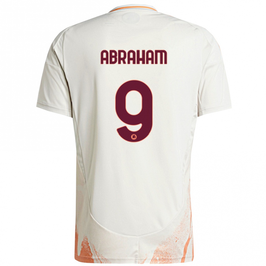 Niño Fútbol Camiseta Tammy Abraham #9 Crema Blanco Naranja 2ª Equipación 2024/25