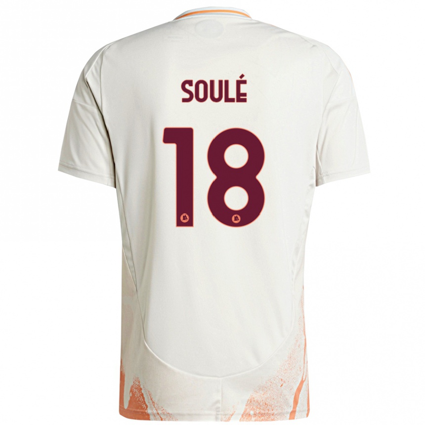 Niño Fútbol Camiseta Matías Soulé #18 Crema Blanco Naranja 2ª Equipación 2024/25