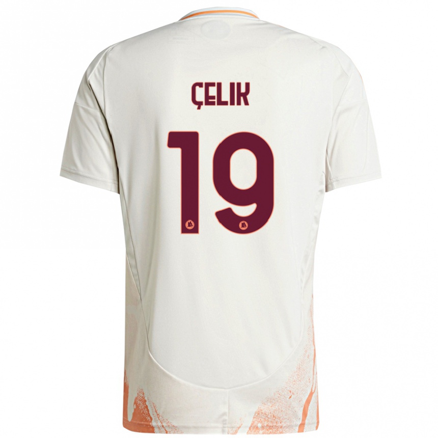 Niño Fútbol Camiseta Zeki Celik #19 Crema Blanco Naranja 2ª Equipación 2024/25