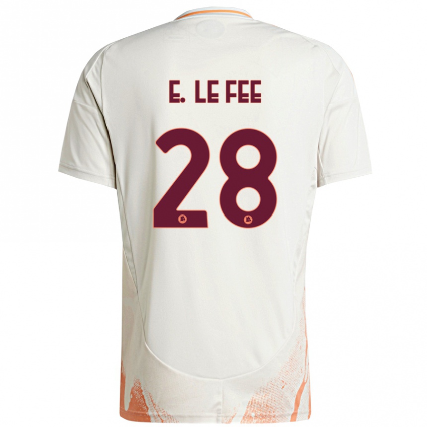 Niño Fútbol Camiseta Enzo Le Fée #28 Crema Blanco Naranja 2ª Equipación 2024/25