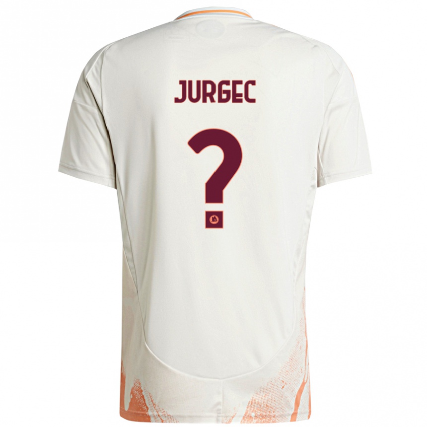 Niño Fútbol Camiseta Jan Jurgec #0 Crema Blanco Naranja 2ª Equipación 2024/25