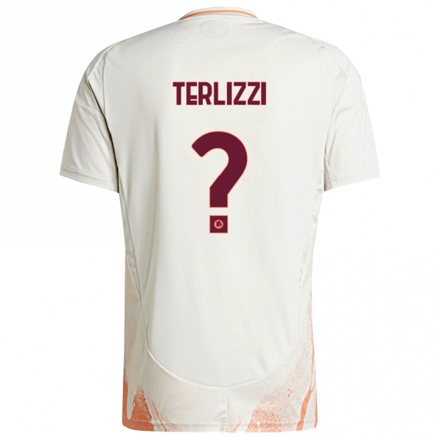 Niño Fútbol Camiseta Federico Terlizzi #0 Crema Blanco Naranja 2ª Equipación 2024/25