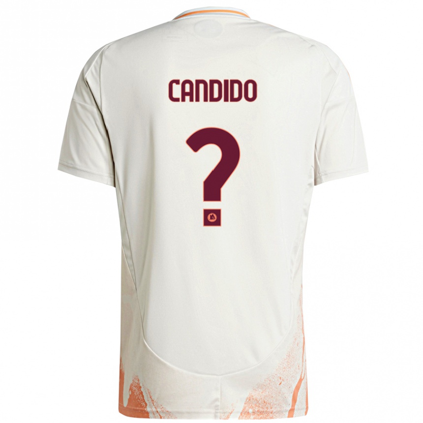 Niño Fútbol Camiseta Gabriele Candido #0 Crema Blanco Naranja 2ª Equipación 2024/25