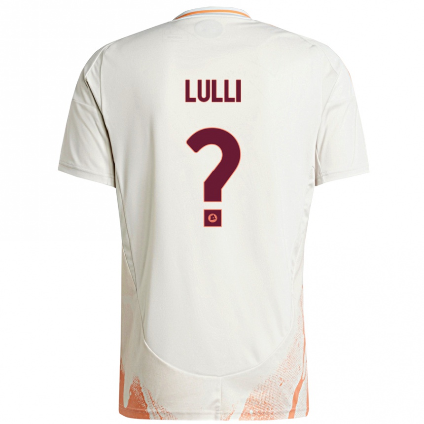 Niño Fútbol Camiseta Emanuele Lulli #0 Crema Blanco Naranja 2ª Equipación 2024/25