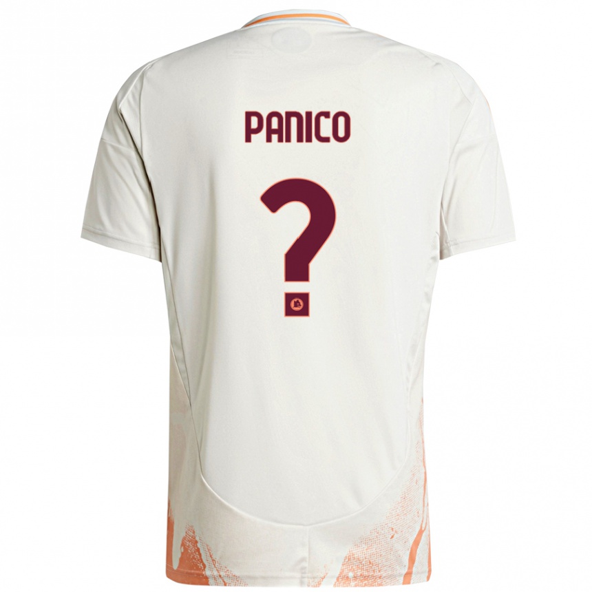 Niño Fútbol Camiseta Francesco Panico #0 Crema Blanco Naranja 2ª Equipación 2024/25