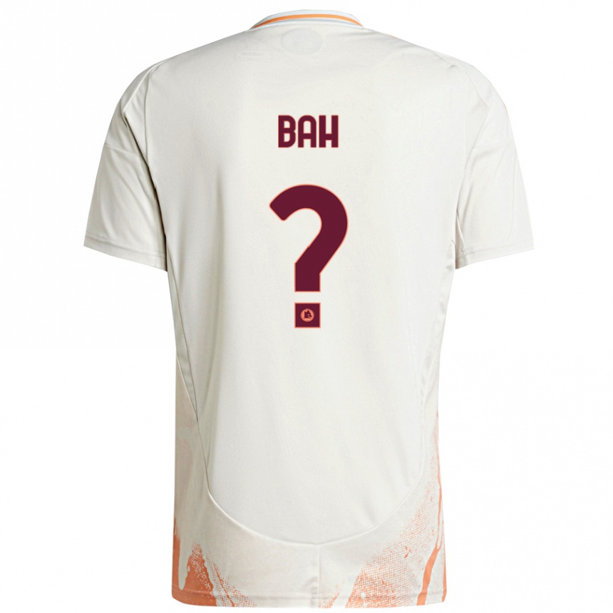 Niño Fútbol Camiseta Muhammed Bah #0 Crema Blanco Naranja 2ª Equipación 2024/25