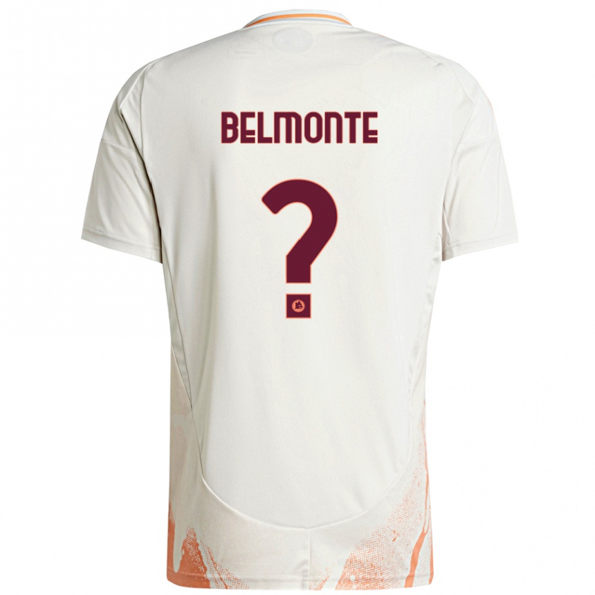 Niño Fútbol Camiseta Samuele Belmonte #0 Crema Blanco Naranja 2ª Equipación 2024/25