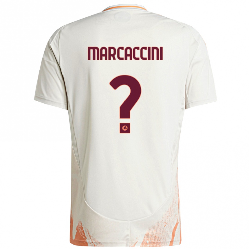 Niño Fútbol Camiseta Alessio Marcaccini #0 Crema Blanco Naranja 2ª Equipación 2024/25