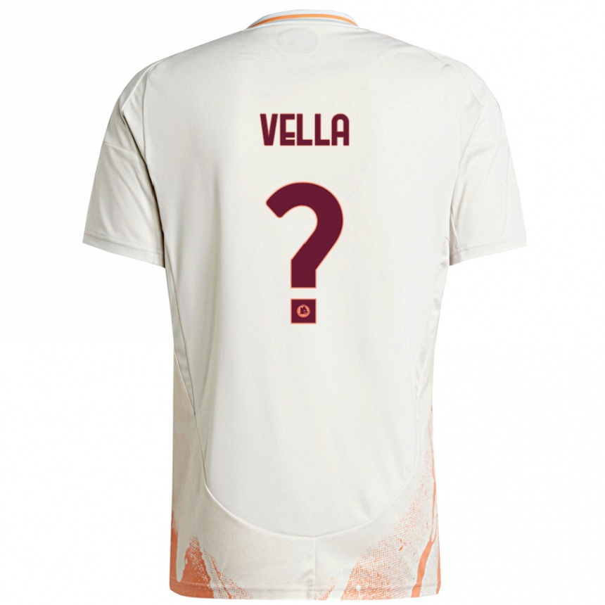 Niño Fútbol Camiseta Tancredi Vella #0 Crema Blanco Naranja 2ª Equipación 2024/25